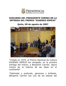 EUGENIO ESPEJO - Presidencia de la República del Ecuador