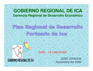 oferta portuaria - Gobierno Regional de Ica
