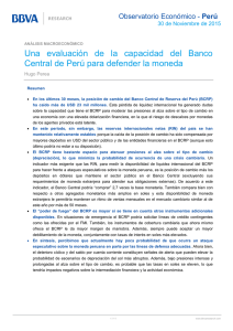 Una evaluación de la capacidad del Banco Central de Perú para