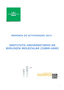 instituto universitario de biología molecular (iubm-uam)