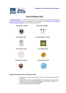 Guía del préstamo CBUA - Universidad Pablo de Olavide, de Sevilla