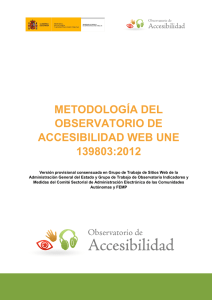 versión provisional de la metodología UNE 139803:2012