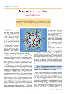 Magnetismo cuántico - Revista Española de Física