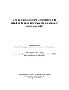 Una gu&iacute;a pr&aacute;ctica para la elaboraci&oacute;n de estudios de caso sobre