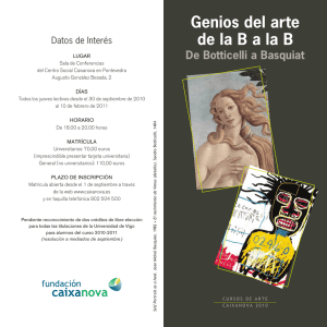 Genios del arte de la B a la B De Botticelli a Basquiat