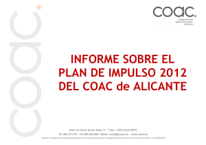 Informe Plan Impulso 2012 COAC Alicante