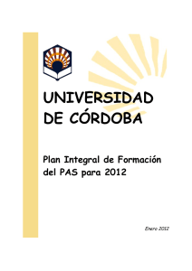 Plan de formación 2012 - Universidad de Córdoba