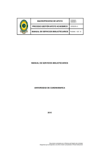 Manual de Servicios - Sistema de Gestión Bibliotecaria