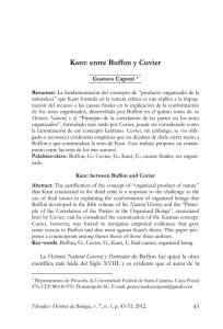 Kant: entre Buffon y Cuvier