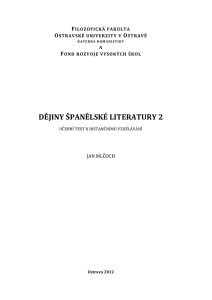 dějiny španělské literatury 2 - Filozofická fakulta
