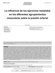 La influencia de los ejercicios resistidos en los diferentes