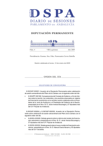 DSPA Diputación Permanente 4, de 12 de enero de 2009