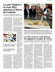 La serie `Mallorca` de Joan Miró atraviesa el Museo del Grabado