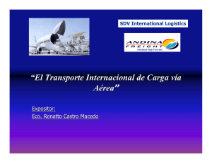“El Transporte Internacional de Carga vía Aérea”