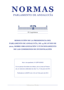 9-12/RP-000002, Resolución de la Presidencia del Parlamento de