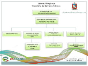 Estructura Orgánica Secretaría de Servicios Públicos