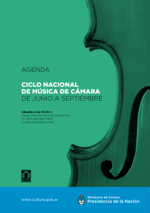 agenda ciclo nacional de música de cámara de junio a septiembre