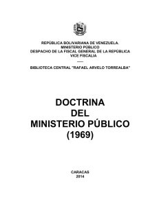 Doctrina Del Ministerio Publico de año 1969