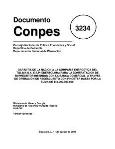 Documento 3234 - DNP Departamento Nacional de Planeación