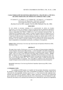 REVISTA COLOMBIANA DE FÍSICA, VOL. 38, No. 1, 2006 321