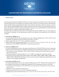 LABORATORIO DE RESONANCIA MAGNÉTICA NUCLEAR