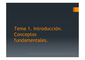 Tema 1. Introducción. Conceptos fundamentales.