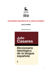 Julio Casares y el Diccionario ideológico de la lengua española