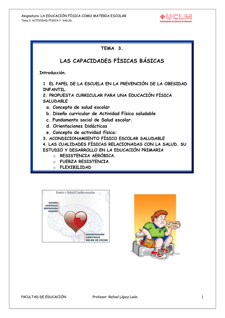 Tema 3 Actividad Física Y Salud En Primaria