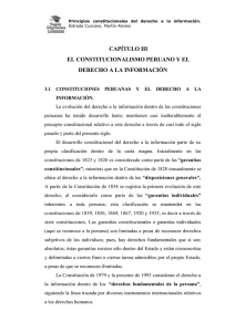 capítulo iii el constitucionalismo peruano y el derecho a la información
