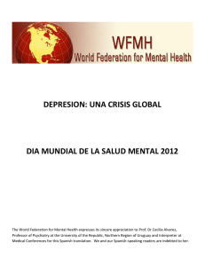 depresion: una crisis global dia mundial de la salud mental 2012