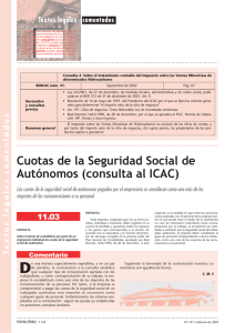 Cuotas de la Seguridad Social de Autónomos (consulta al ICAC)