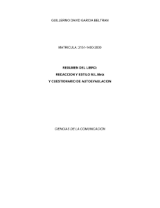 2151-1400-2000 RESUMEN DEL LIBRO: REDACCION Y ESTILO