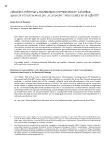 Educación, reformas y movimientos universitarios en Colombia