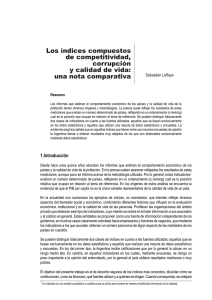 Los índices compuestos de competitividad, corrupción y calidad de