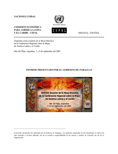 Paraguay (pdf 148KB) - Comisión Económica para América Latina y