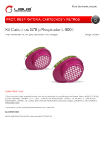 Kit Cartuchos G78 p/Respirador L-9000