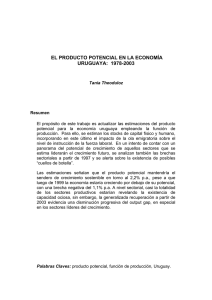 el producto potencial en la economía uruguaya: 1978-2003