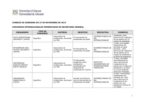 Internacionales - Universidad de Alicante