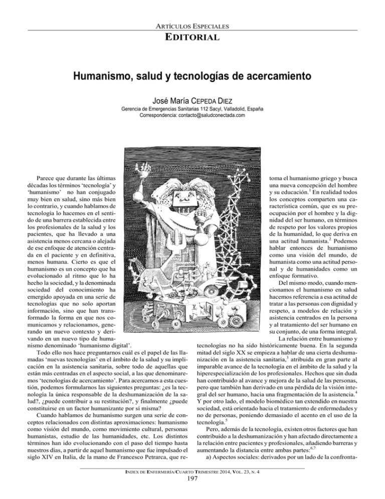 Humanismo Salud Y Tecnolog as De Acercamiento