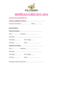 Matrícula - La Casita Bilingual School