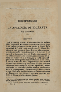 LA APOLOGÍA DE SÓCRATES, - Biblioteca Virtual de Andalucía