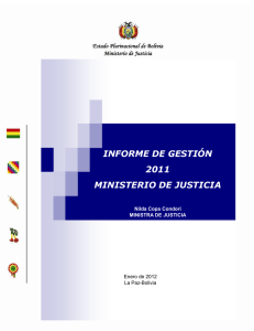 INFORME DE GESTIÓN 2011 MINISTERIO DE JUSTICIA