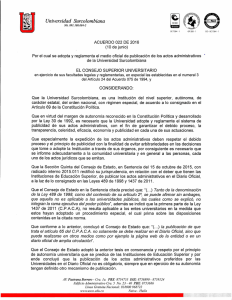 Acuerdo 022 de 2016 - Universidad Surcolombiana