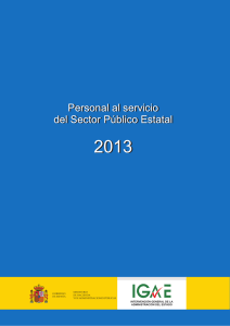 Personal al Servicio del Sector Público Estatal.2013