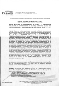 resolución administrativa - H. Ayuntamiento de Carmen