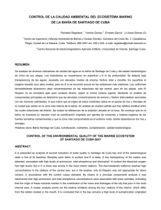 control de la calidad ambiental del ecosistema