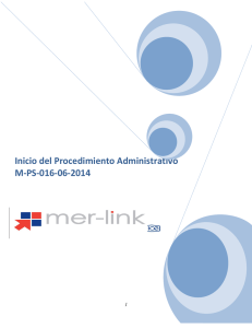 m-ps-016-06-2014 inicio del procedimiento - Mer-Link