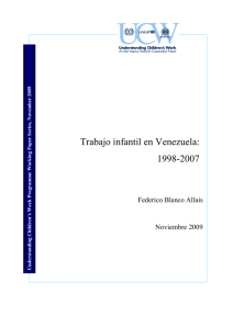 Trabajo infantil en Venezuela: 1998-2007