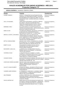 Anexo I - Aval Académico a Proyectos Categoría