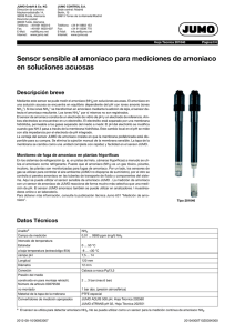 Sensor sensible al amoniaco para mediciones de amoniaco en